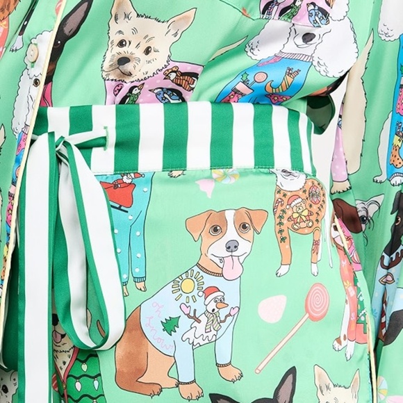 Karen Mabon Christmas Sweater Day-Dogs Long Sleeve with Shorts PJ Set Sz S NWT - Picture 7 of 7